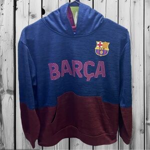 FC Barcelona Barça Blue and Maroon Hoodie Boys YL